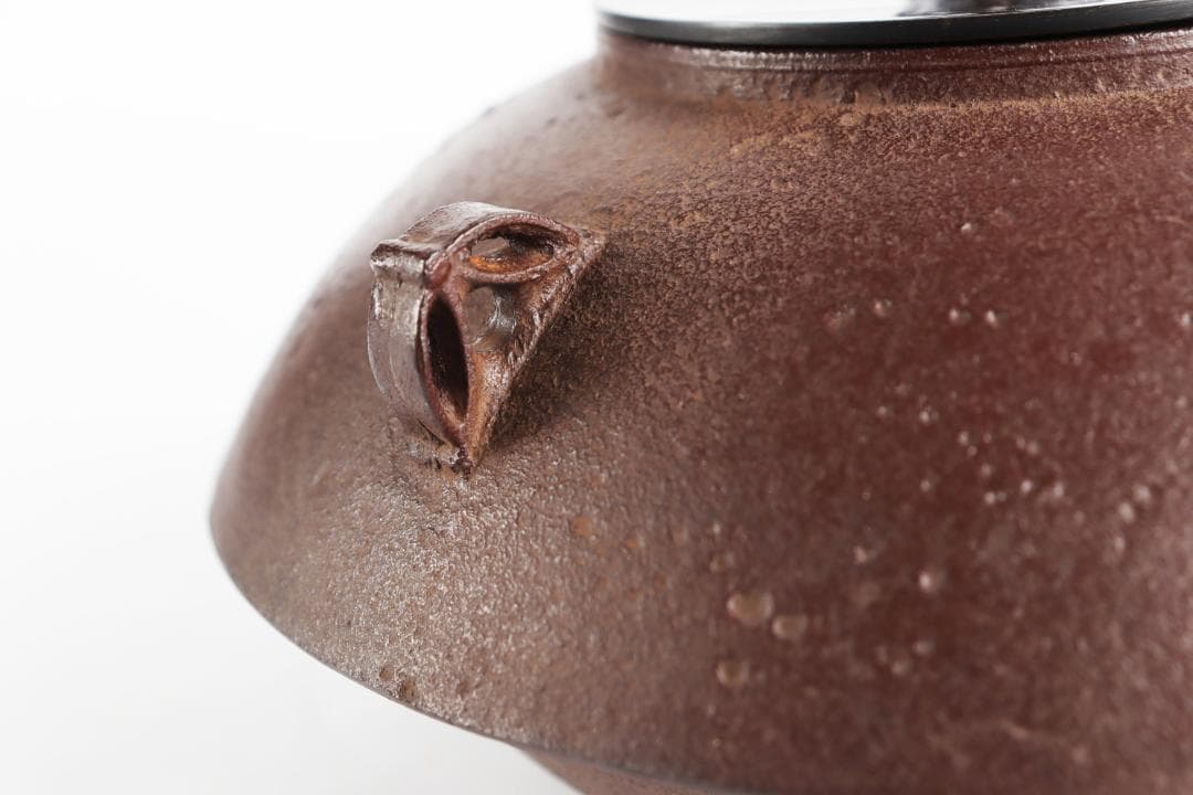 メ*2様 釜師 佐藤浄清 雪輪地紋 七宝形耳付 笠釜 茶釜 共箱