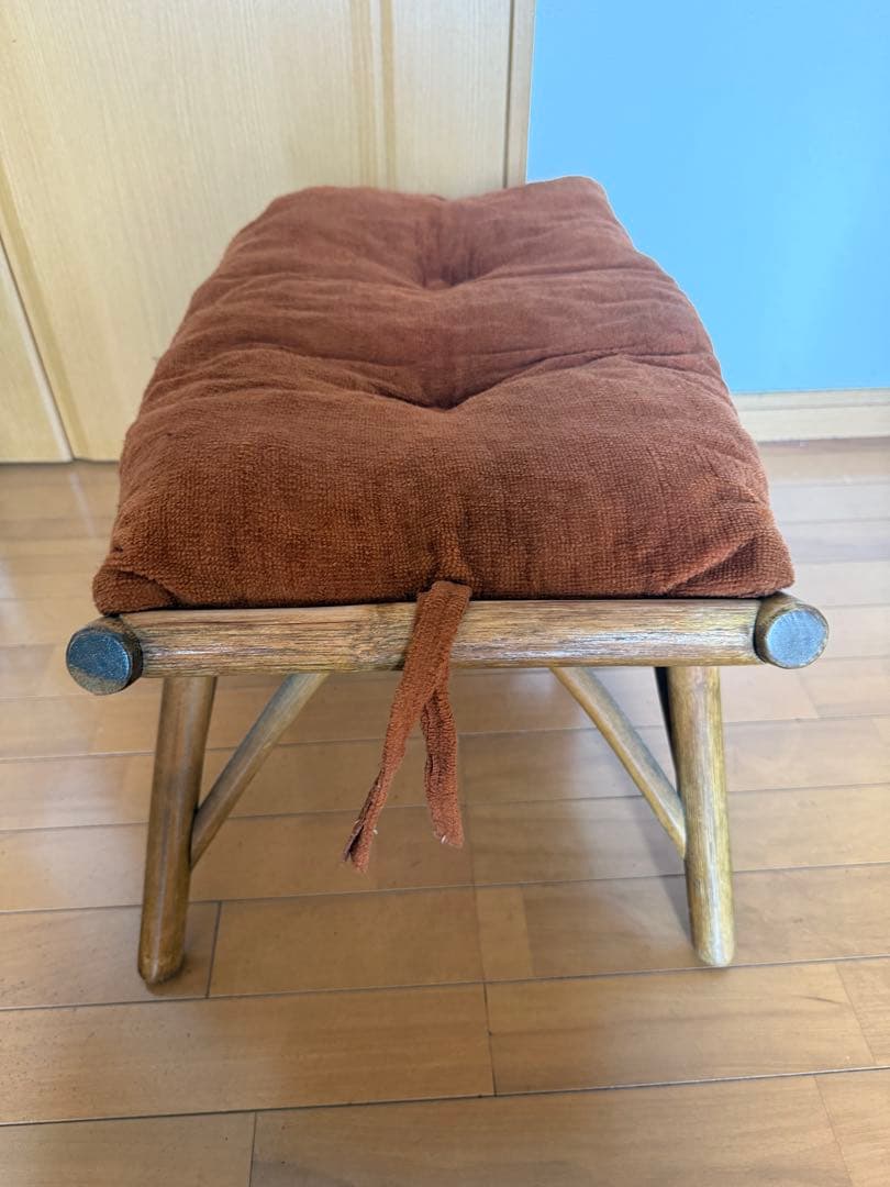 50s ラタン　オットマン　スツール　ミッドセンチュリー