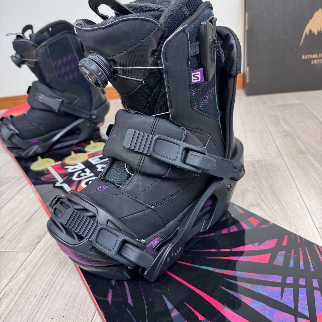 SALOMON レディーススノーボードセット 143cm ブーツ24.5cm