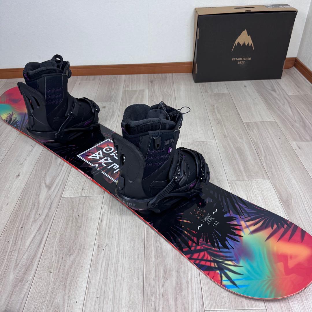 SALOMON レディーススノーボードセット 143cm ブーツ24.5cm