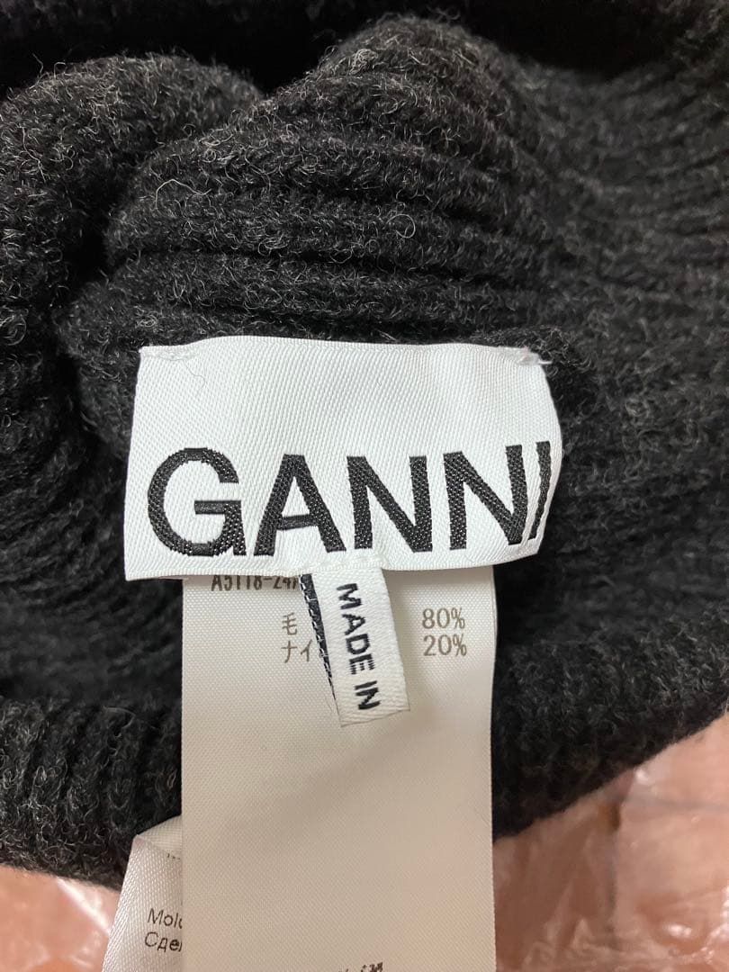 帽子 GANNI Light Structured Rib Knit Beanie
