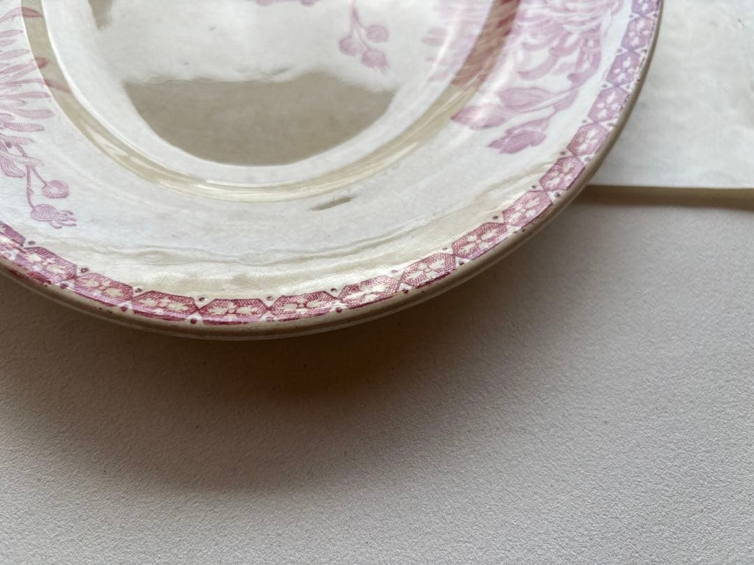 クレイユモントローTURENNE（チュレンヌ）赤オーバル皿　クレイユモントロー赤