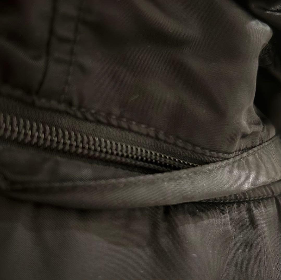 ALPHA MA-1スタイル 黒ジャケット フード付き XL