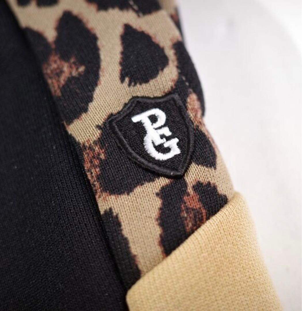 【PEARLY GATES】日本製 裏起毛豹柄スウェット テックスカート・0番S