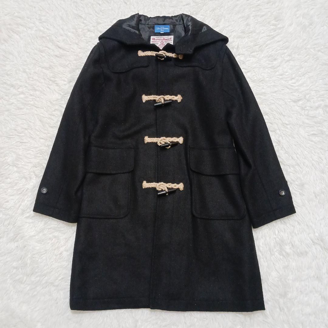 ✨未使用級✨ディズニーリゾート×ハリスツイード　ダッフル　ミッキーフード　L