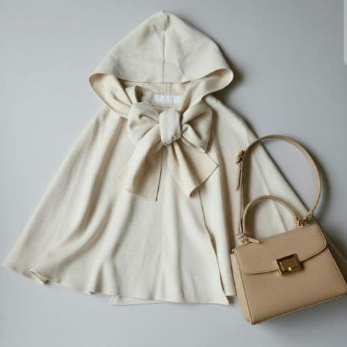 ANAYI　アナイ　アンゴラウール　フード付きケープ　ポンチョ