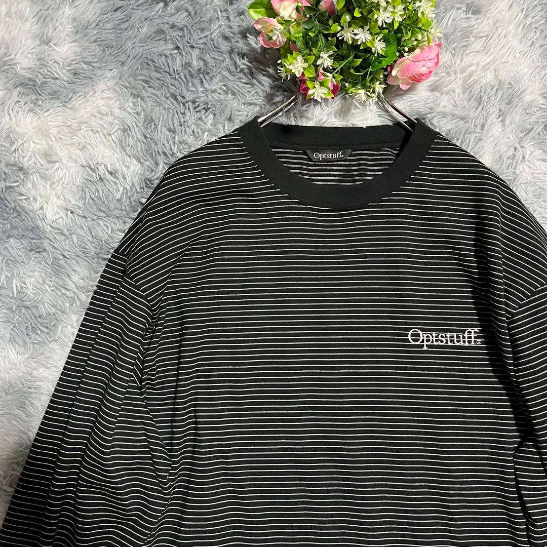 極美品　OPTSTUFF DRAWSTRING BORDER T-SHIRT