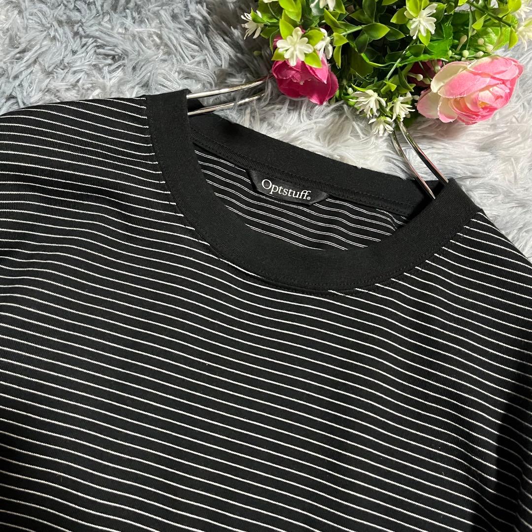 極美品　OPTSTUFF DRAWSTRING BORDER T-SHIRT