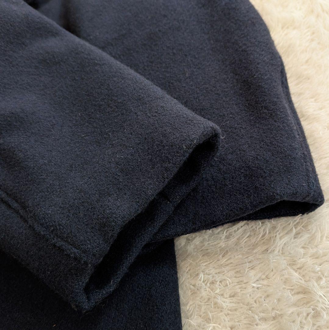 希少　ショット　ネイビー ウールコート ピーコート　USA 36