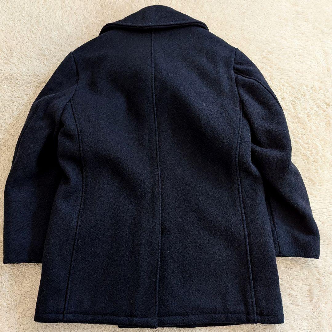 希少　ショット　ネイビー ウールコート ピーコート　USA 36