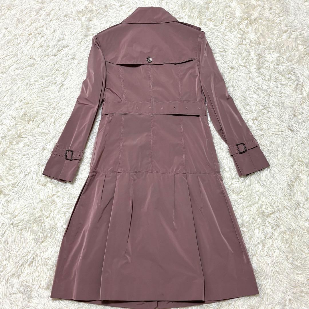 【バーバリーロンドン】トレンチコート　ノバチェック　ベルト　ピンク　40