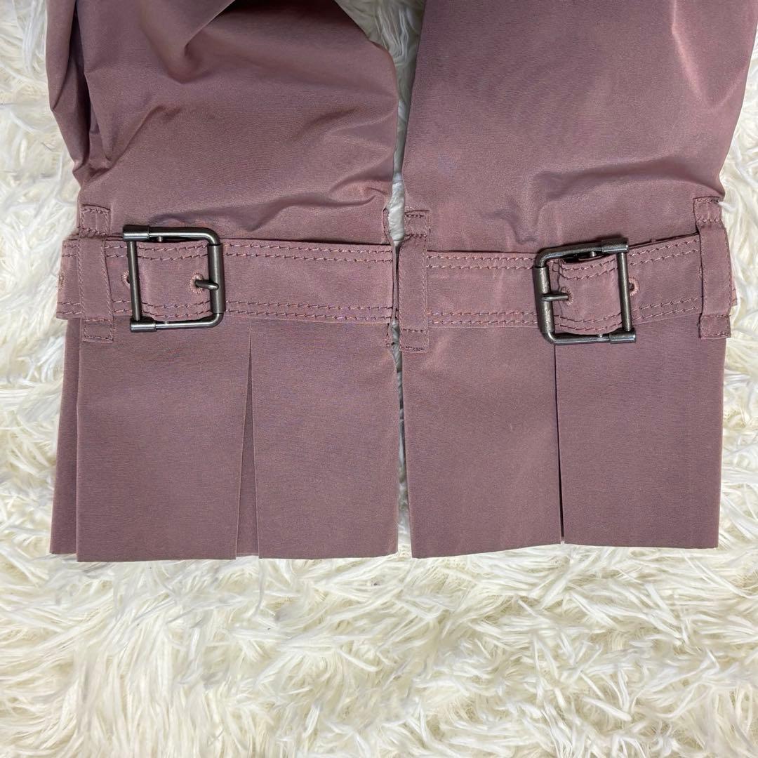 【バーバリーロンドン】トレンチコート　ノバチェック　ベルト　ピンク　40