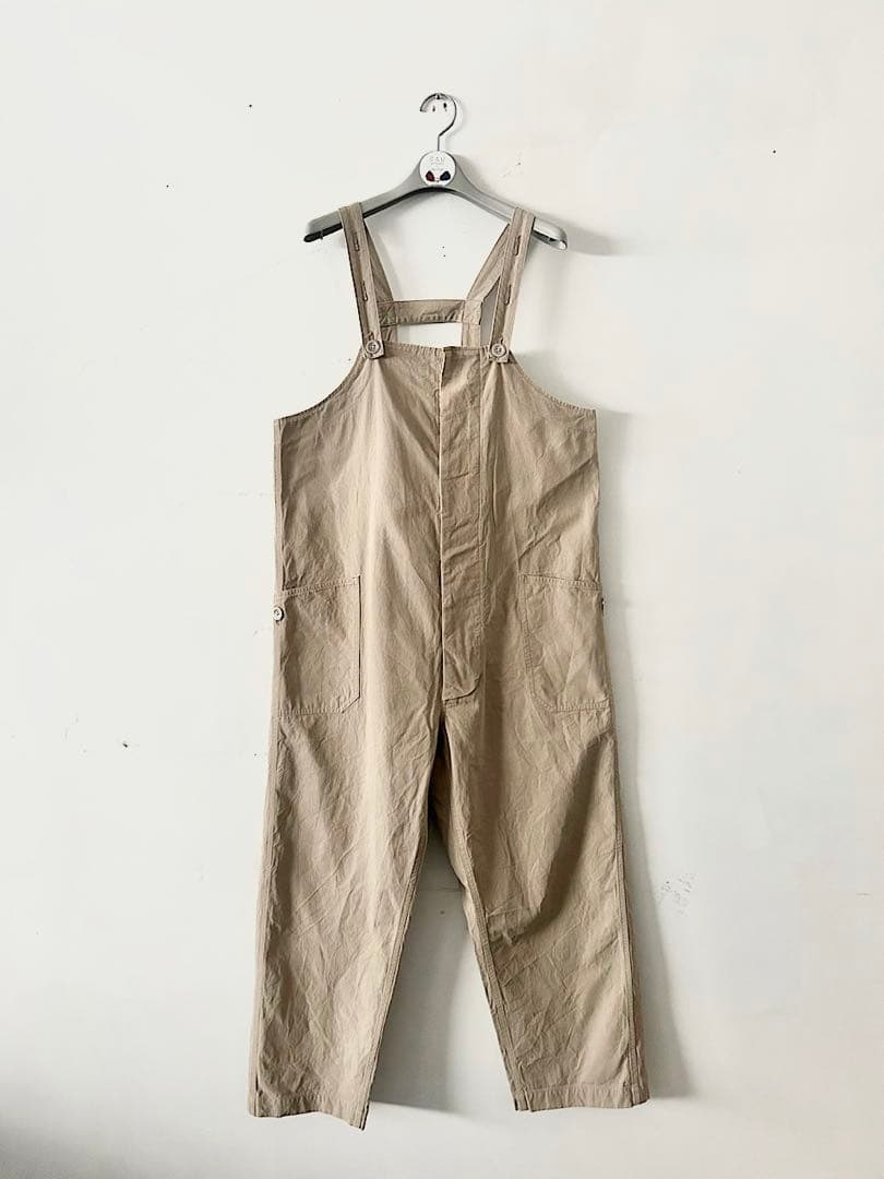 【美品】holk　コットンチノ オーバーオール 　KHAKI