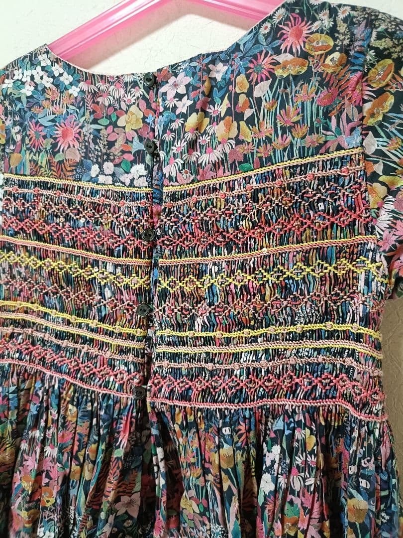 Bonpoint デュセス/8a　スモッキングドレス