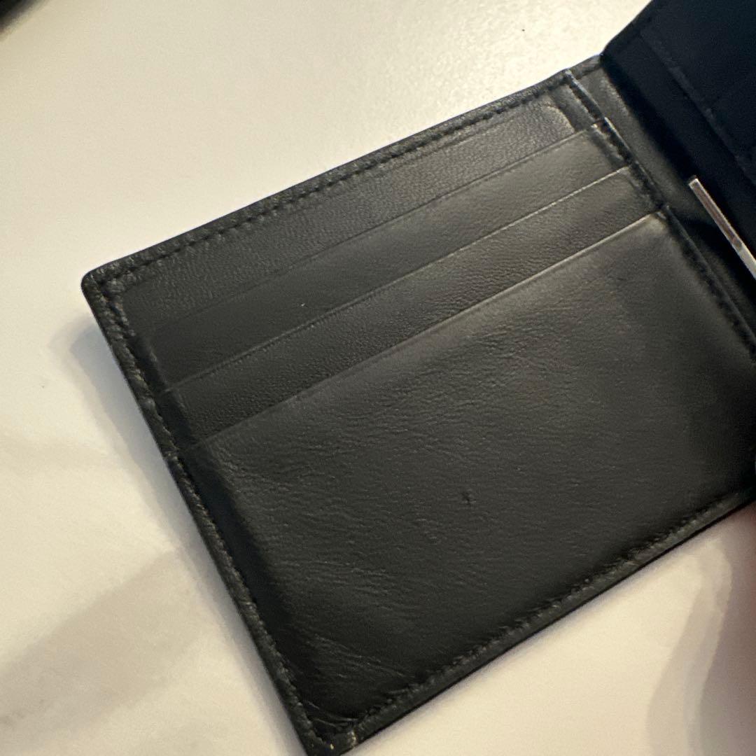 SAINT LAURENT クロコ型押し　レザー マネークリップ