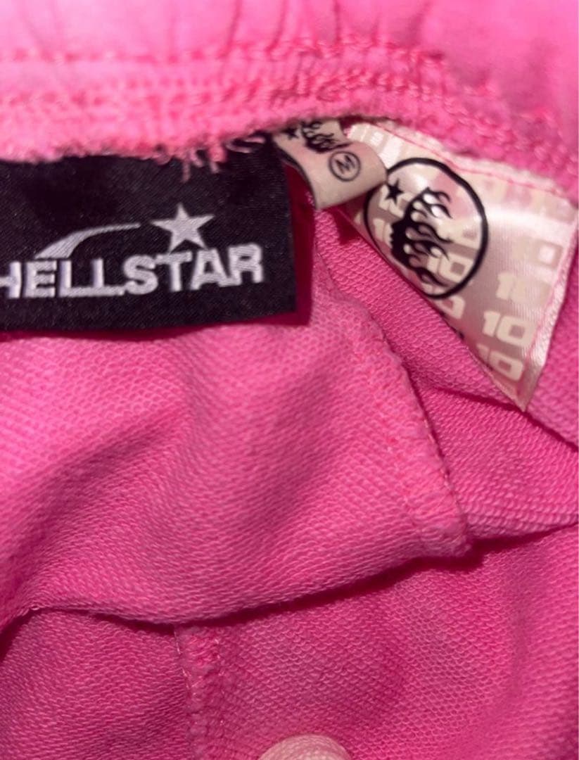 HELLSTAR ピンク フレイムデザイン ショートパンツ M