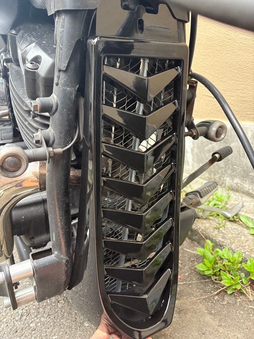 ドラッグスター ラジエーターカバー フロントスポイラー アンダーカウル　ブラック