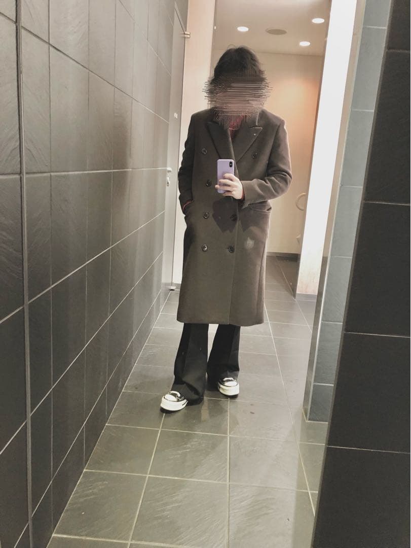 カシミヤ ダブルチェスターコート