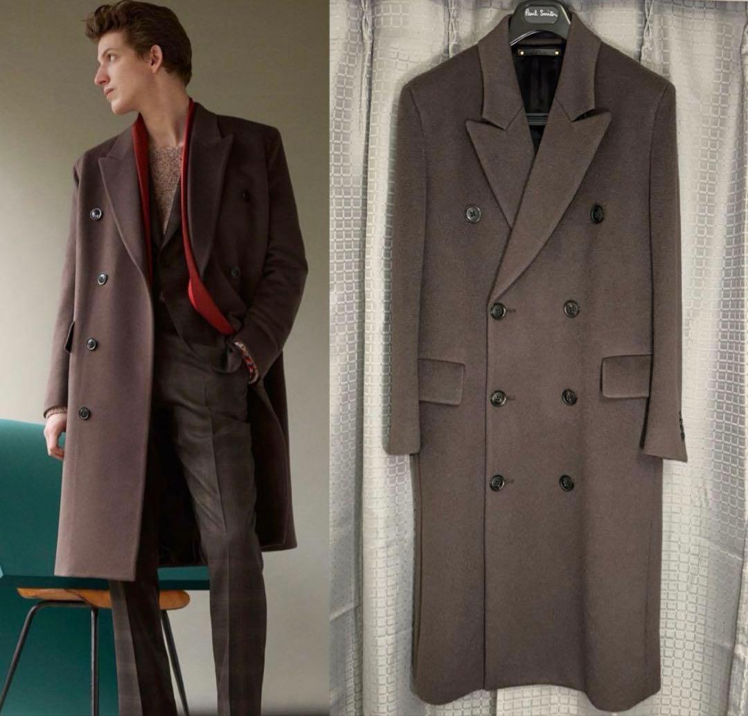 カシミヤ ダブルチェスターコート