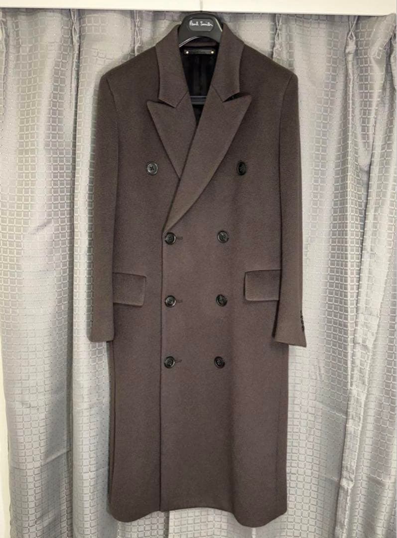 カシミヤ ダブルチェスターコート