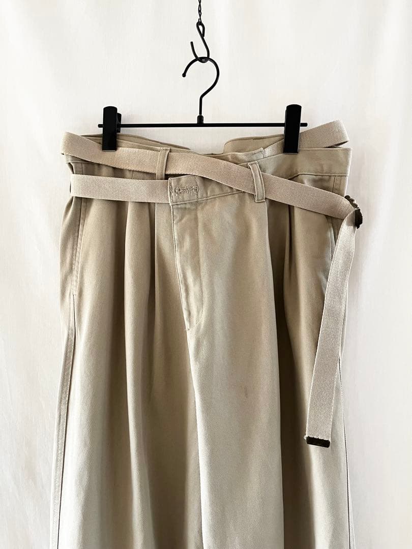 MAISON EUREKA メゾンエウレカ チノ リメイクラップパンツ