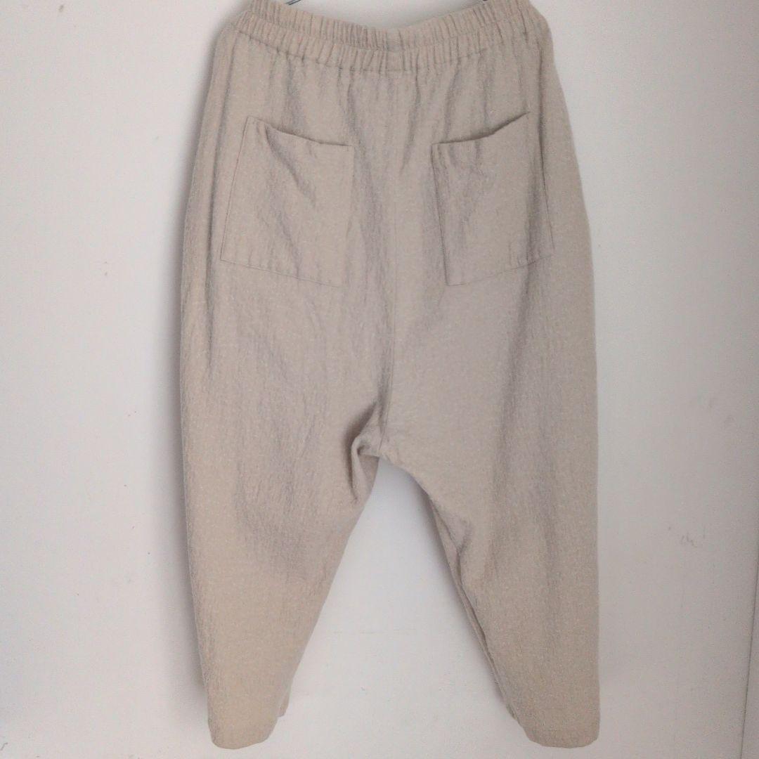 アトリエナルセ コットンウールツイル　サルエル　パンツ キナリ