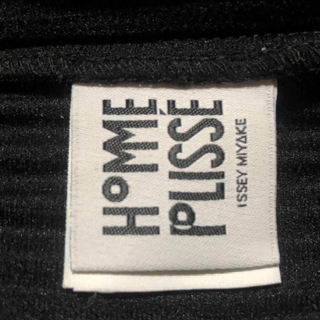 オムプリッセイッセイミヤケ　ブラック　Vネックロングスリーブカットソー3サイズ