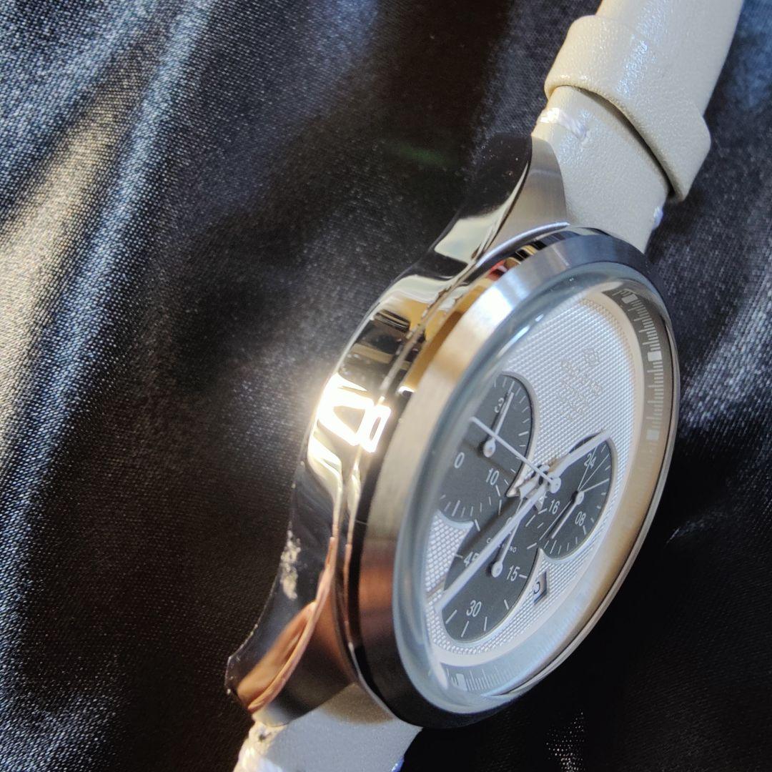 KNUT GADD/クヌートガッド　クロノグラフ 　クォーツ　メンズグレーレザー