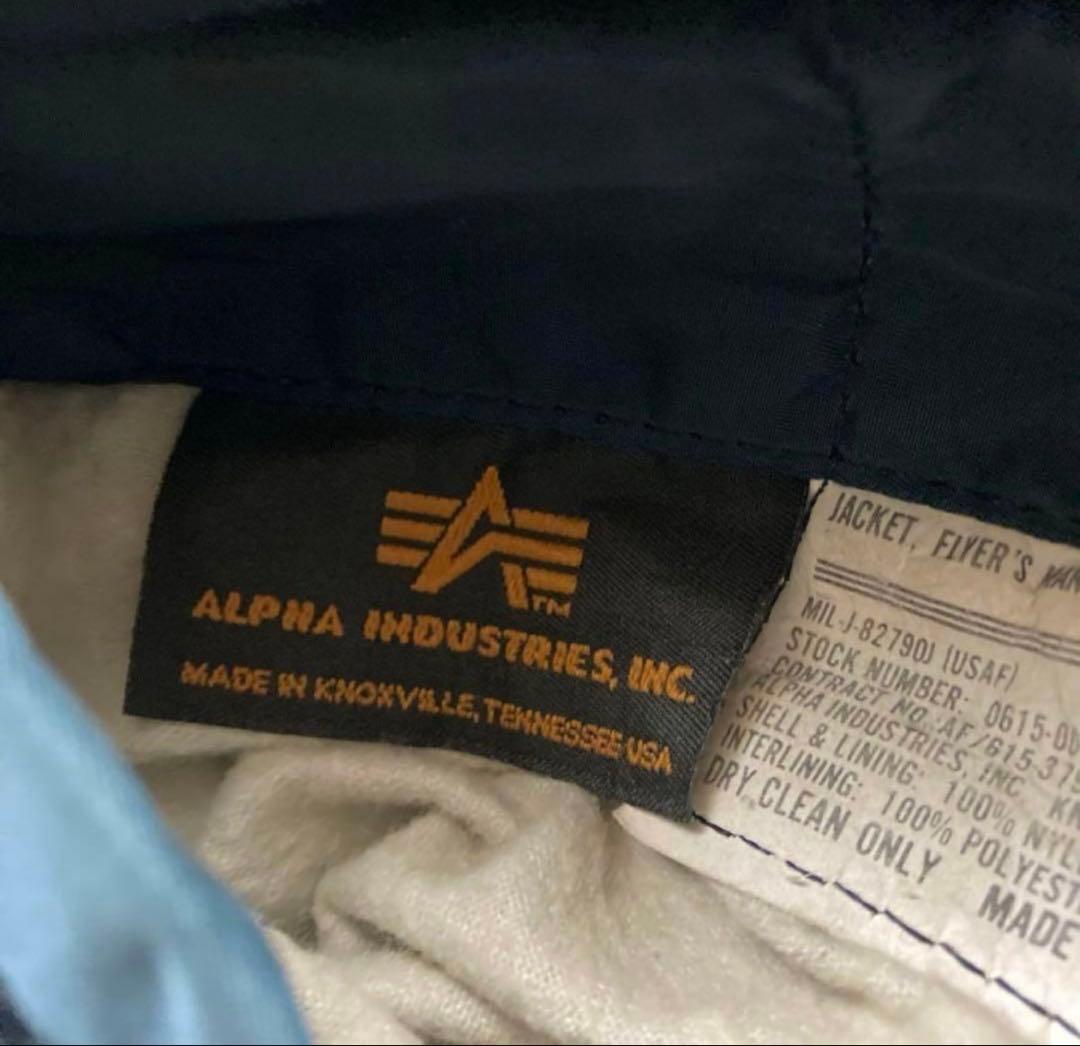 希少カラー★ 90s USA製 ALPHA MA-1 ネイビー L