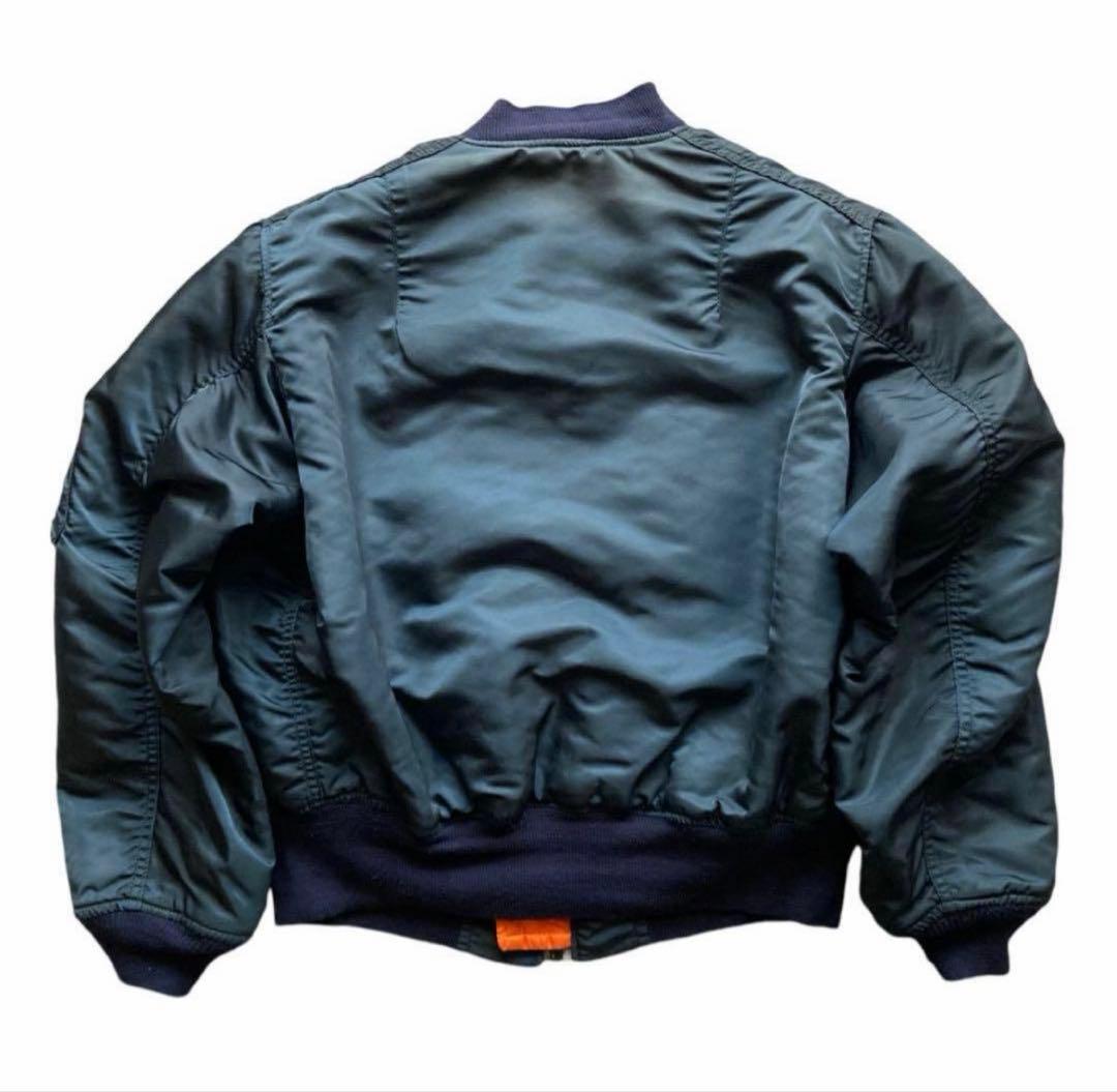 希少カラー★ 90s USA製 ALPHA MA-1 ネイビー L