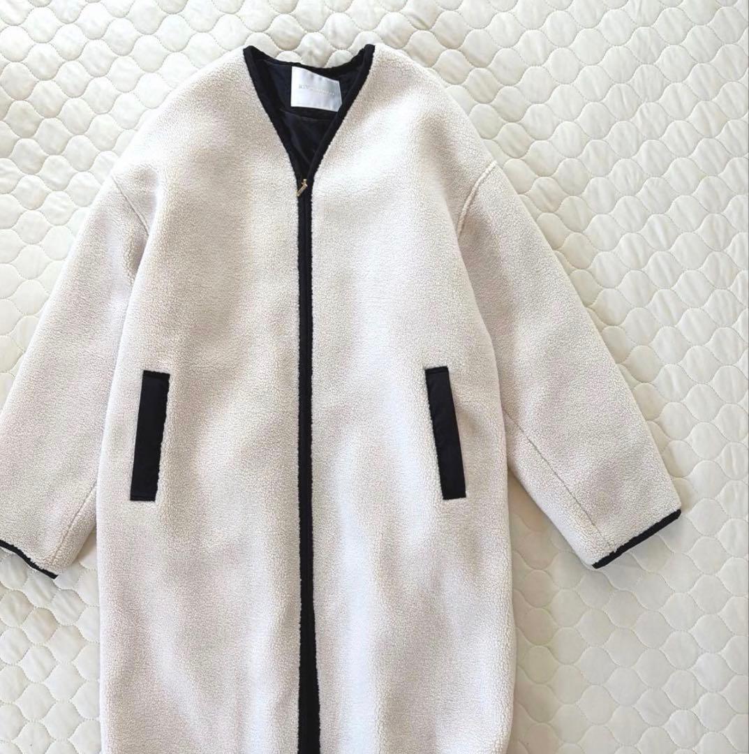 【極美品】リヴドロワ ✴︎小山田早織さんスタイリング ノーカラーボアコート