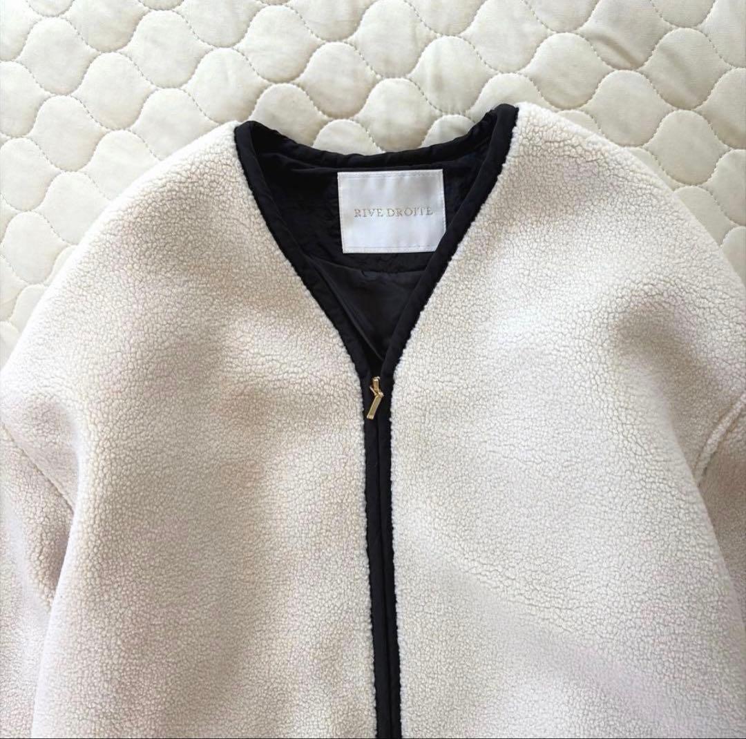 【極美品】リヴドロワ ✴︎小山田早織さんスタイリング ノーカラーボアコート