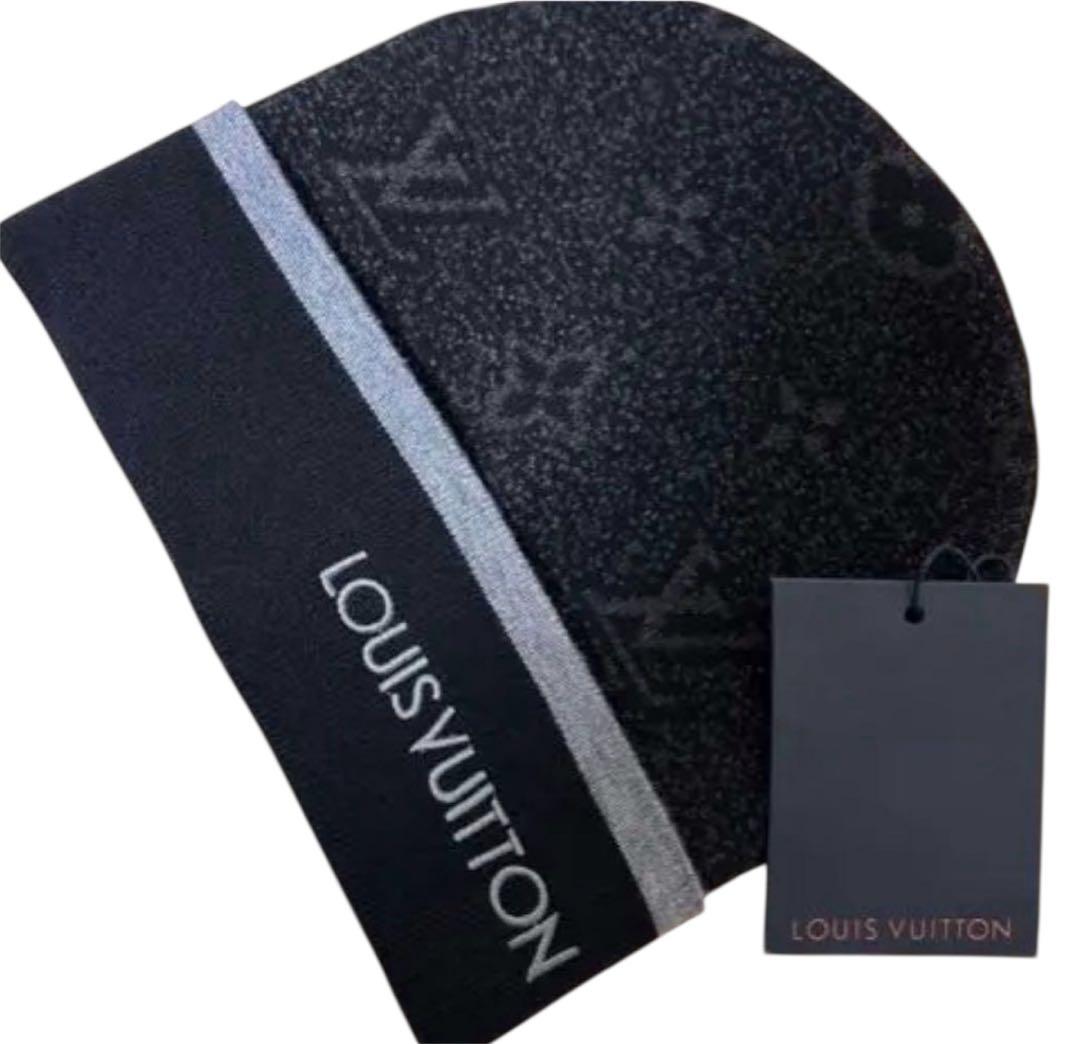 LOUIS VUITTON モノグラム柄 ビーニー ニット帽