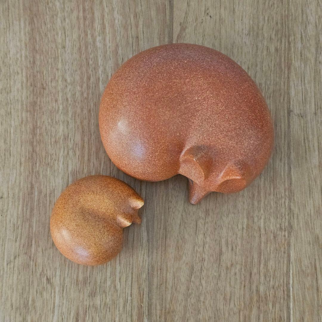 リサラーソン　FOX　ミニ　ミディアム　 キツネの親子　置物