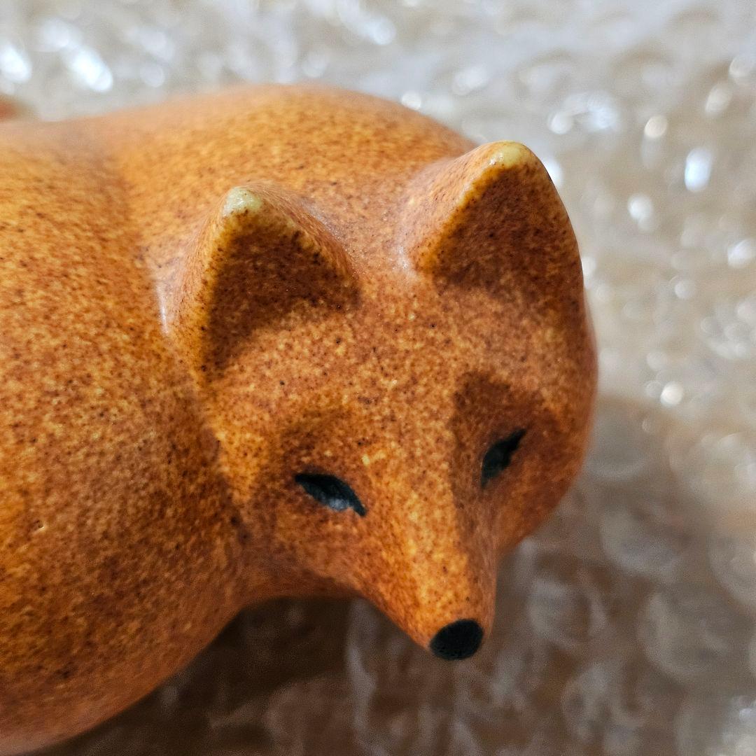 リサラーソン　FOX　ミニ　ミディアム　 キツネの親子　置物