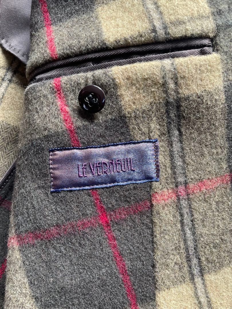 LE VERNEUIL ルヴェルヌイユ　チェック柄ウールジャケット　メンズS