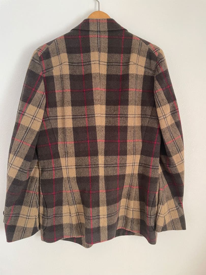 LE VERNEUIL ルヴェルヌイユ　チェック柄ウールジャケット　メンズS