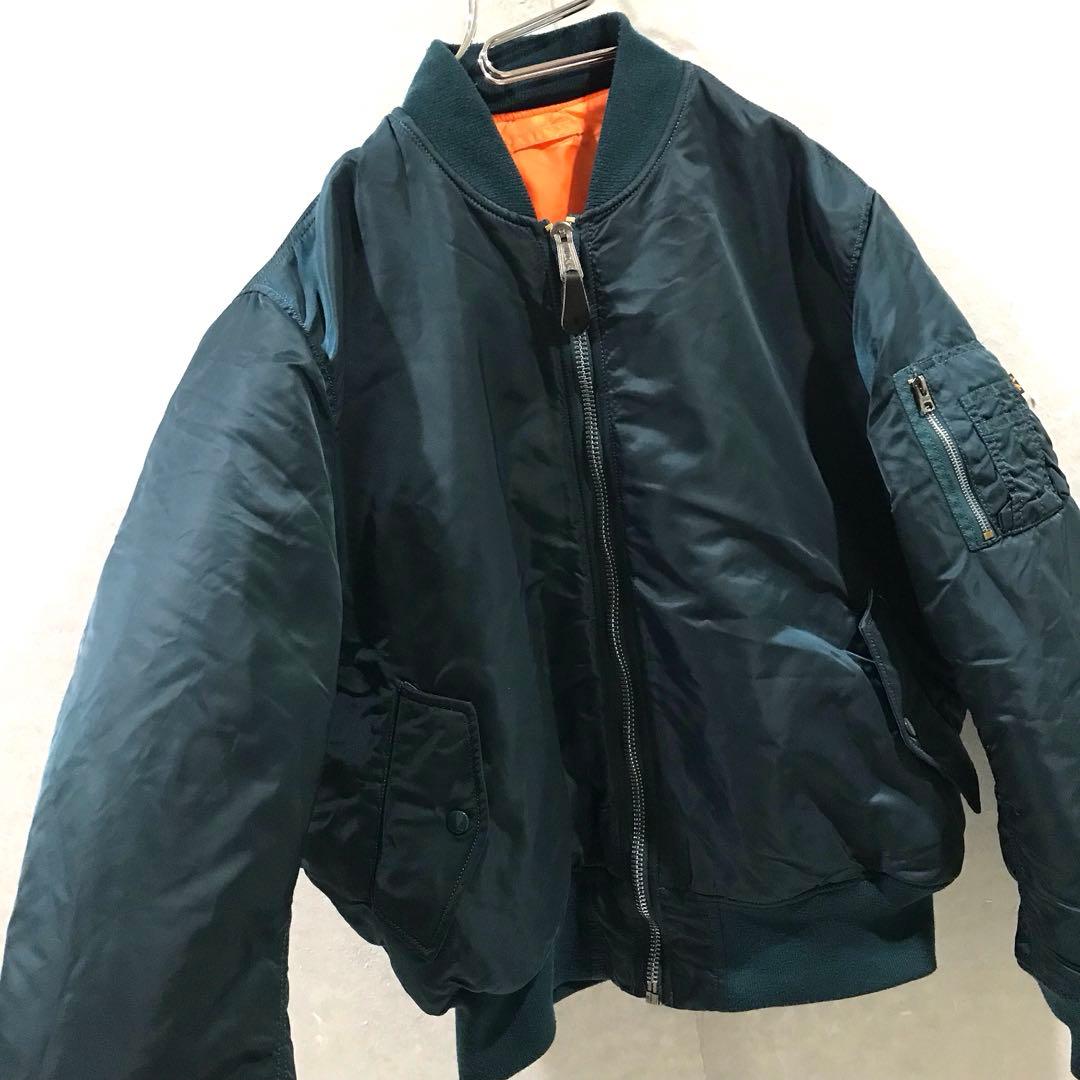 ALPHA MA-1 フライトジャケット 中綿 ネイビー XL程