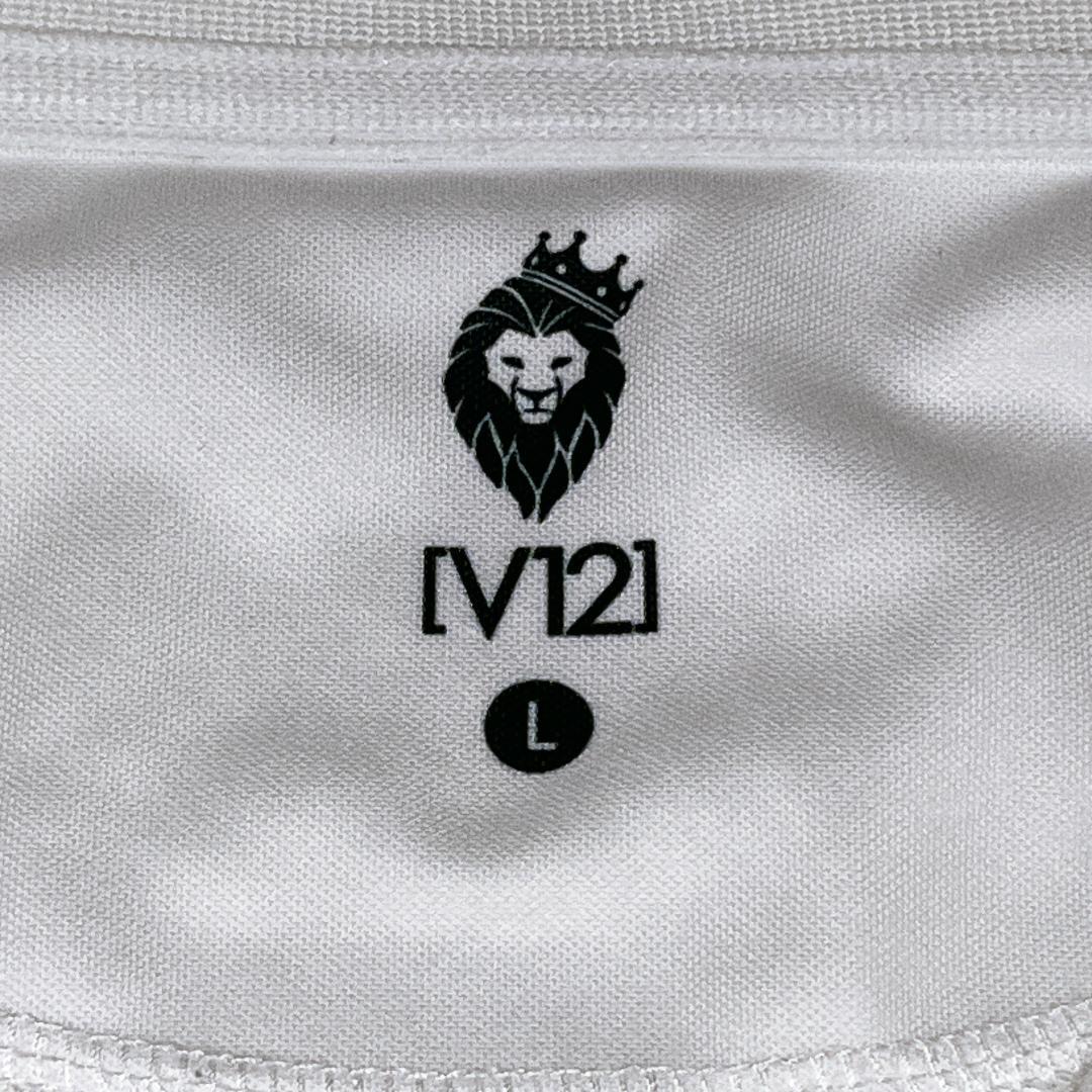 V12 ヴィトゥエルヴ 半袖 星柄 ポロシャツ ホワイト ゴルフ ウェア L