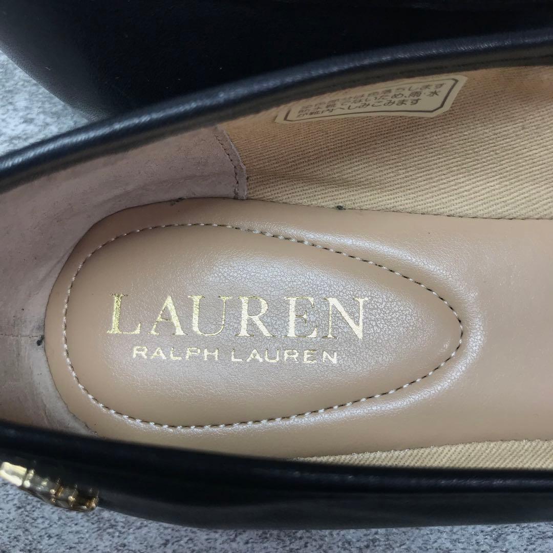 ✨美品✨ローレンラルフローレン ジェイナ レザー フラットシューズ 黒