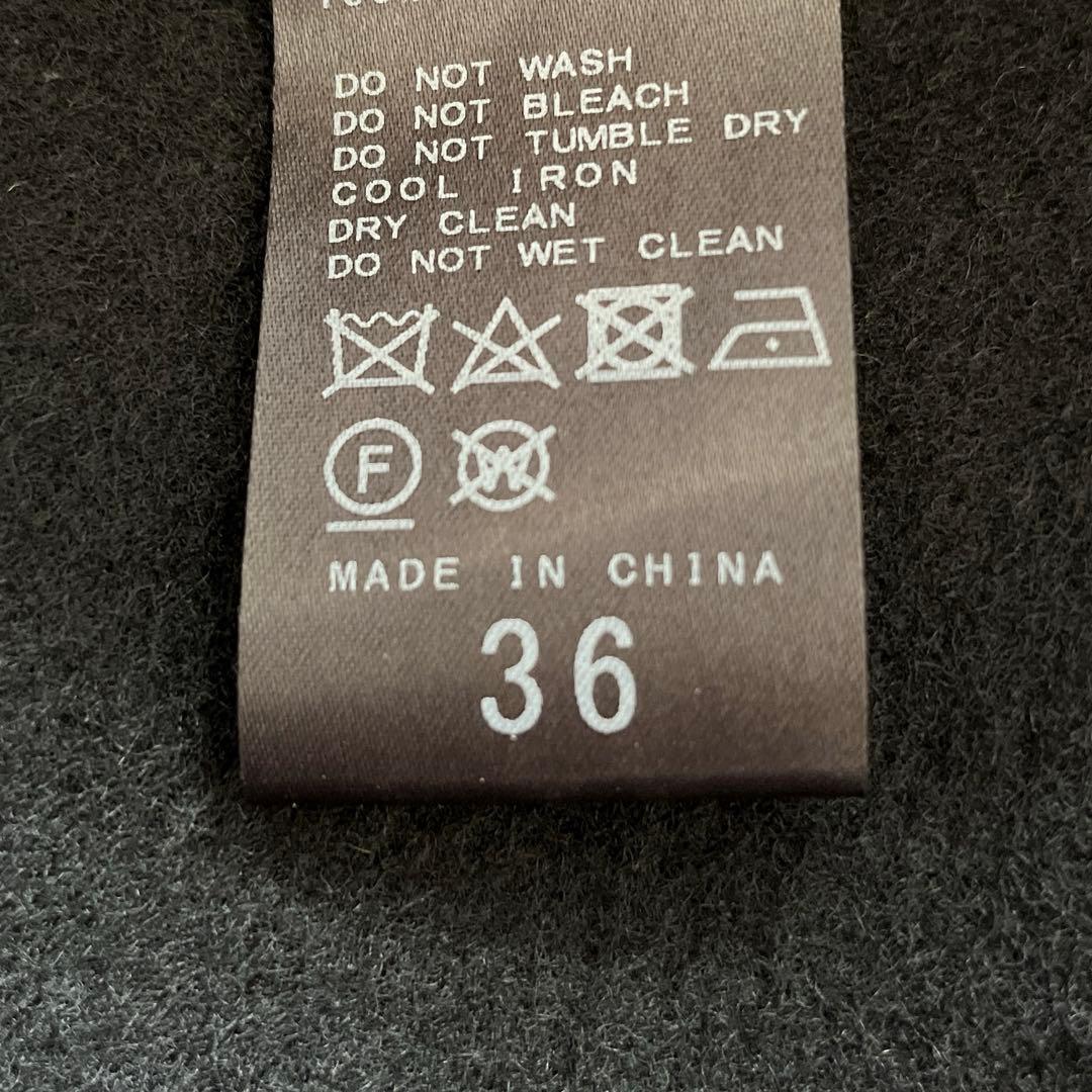 Spick&Span SUPER110Sダブルビーバーコート　黒