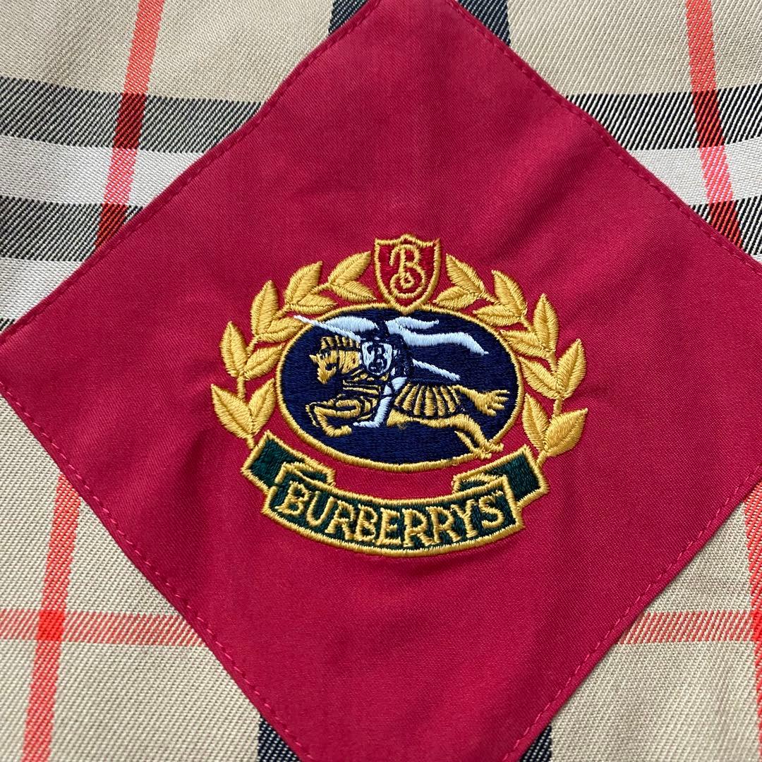 【極美品】 バーバリーズ トレンチコート 金ボタン ノバチェック M相当 赤