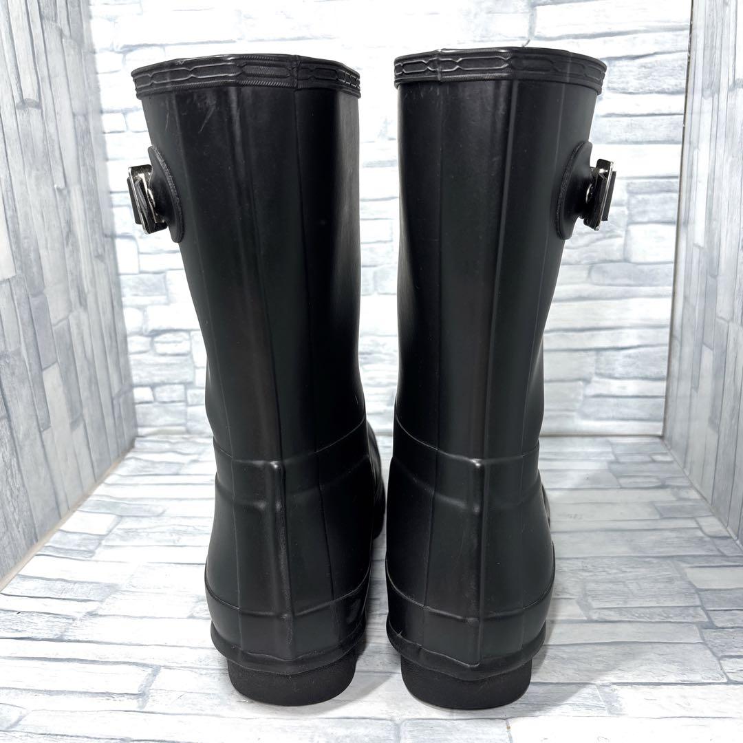 HUNTER ハンター ショートブーツ レインブーツ ブラック UK8/27㎝