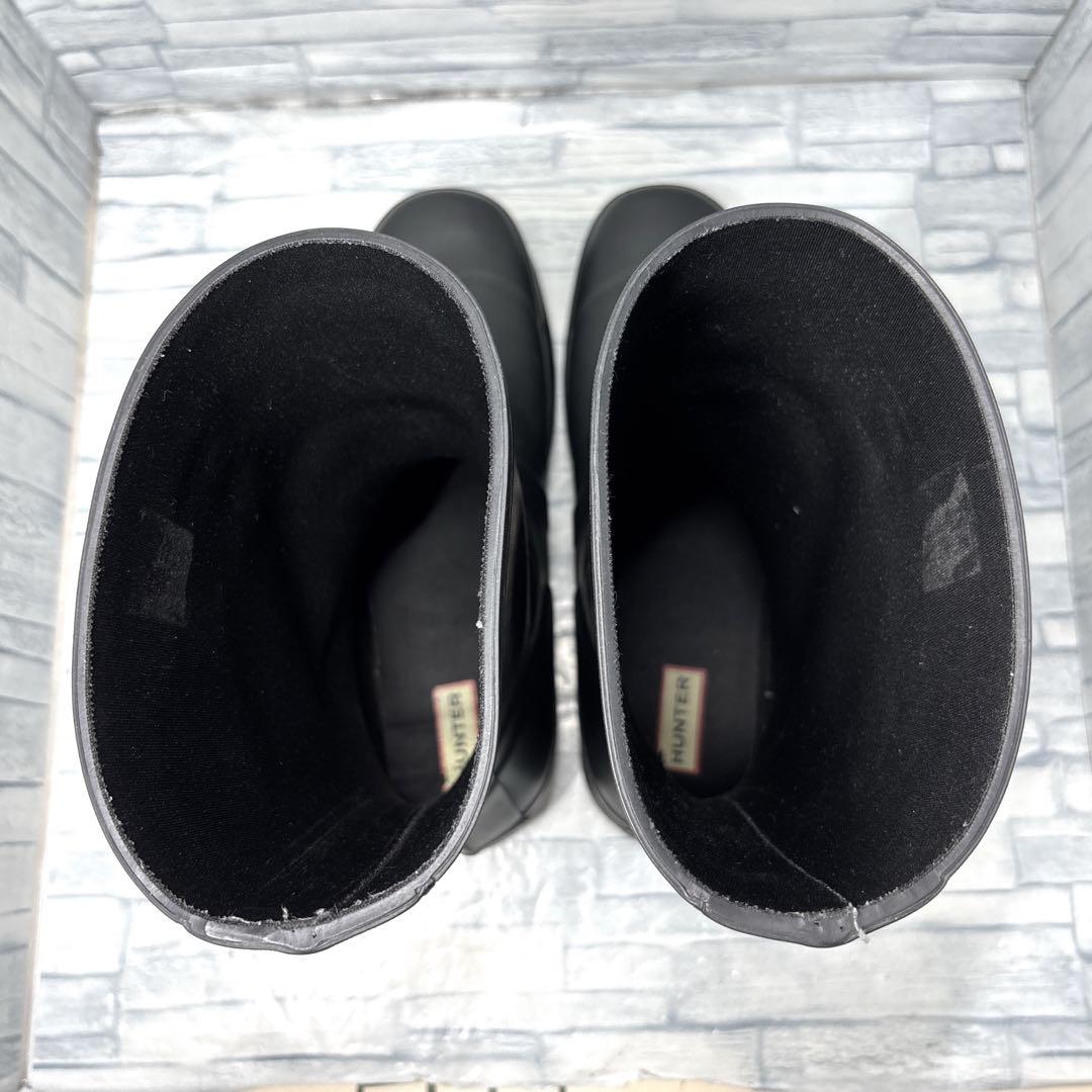 HUNTER ハンター ショートブーツ レインブーツ ブラック UK8/27㎝