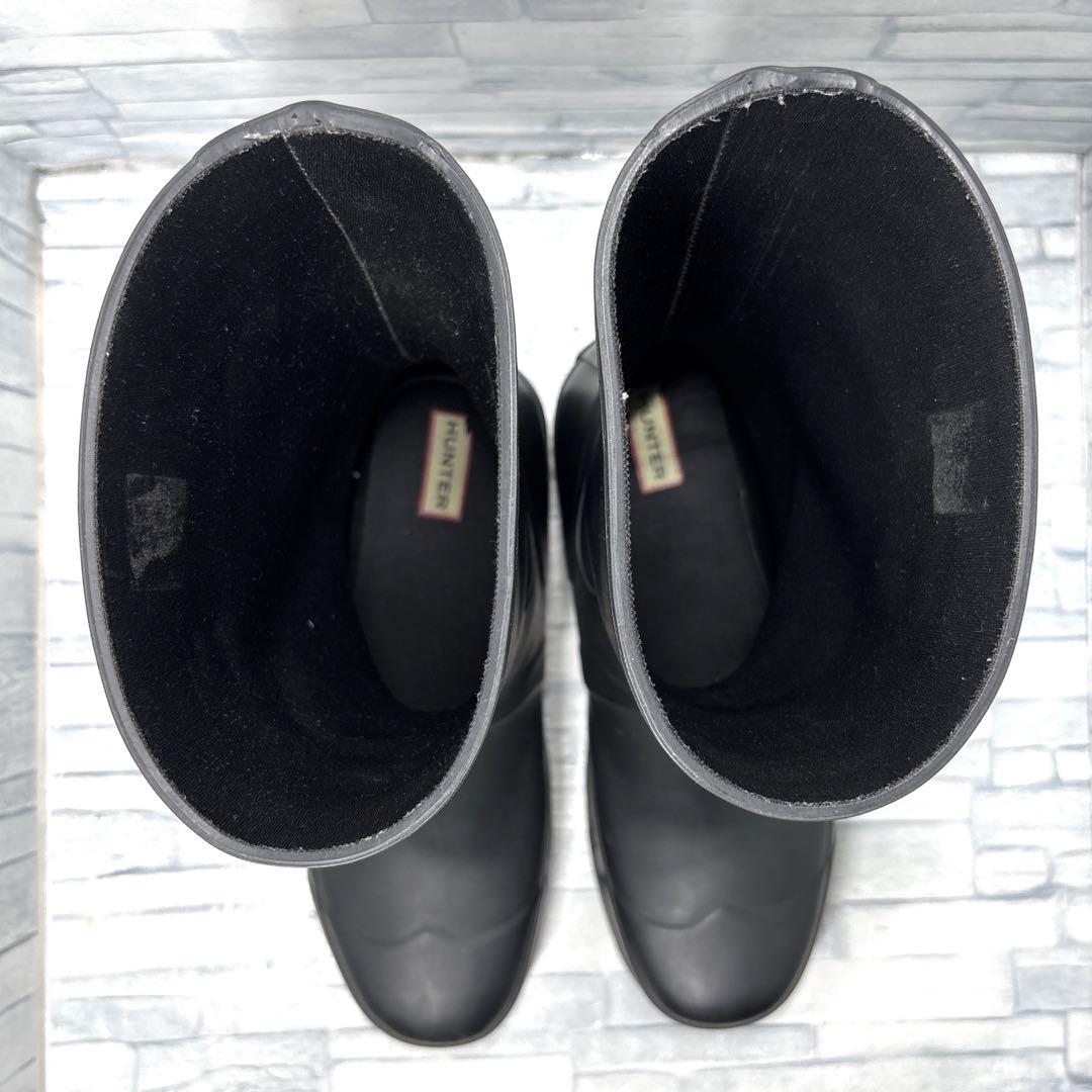 HUNTER ハンター ショートブーツ レインブーツ ブラック UK8/27㎝