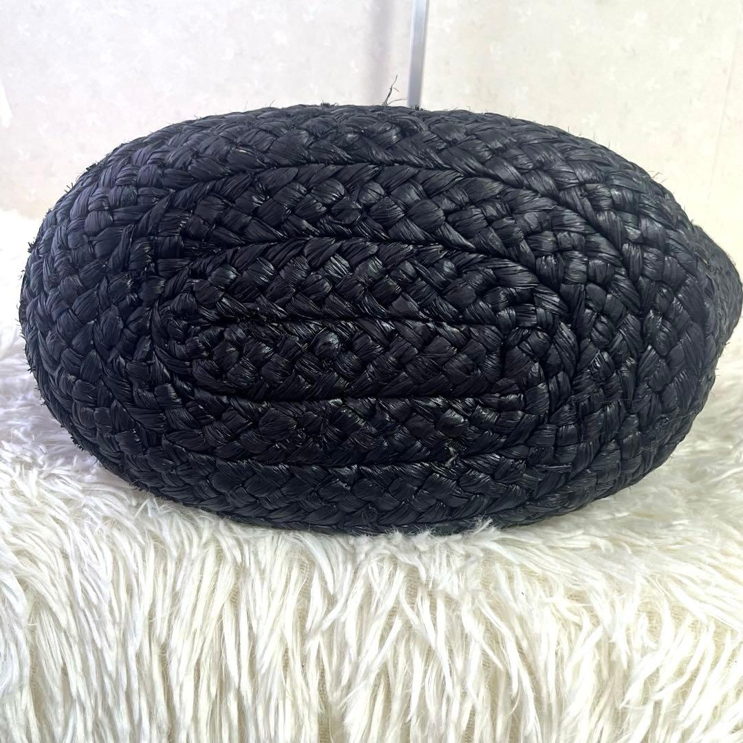 ヘレンカミンスキー　ラフィア　カゴバッグ　Marhianna 黒　トートバッグ