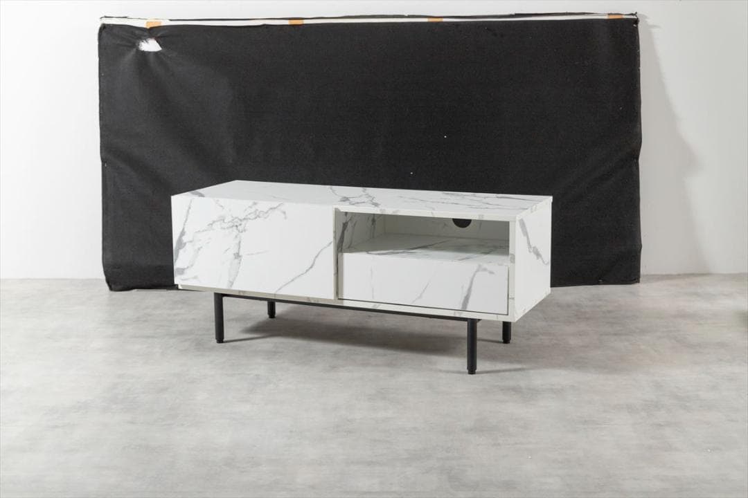 【送料無料】【幅100cm】大理石柄テレビ台 マーブル柄 ストーン柄