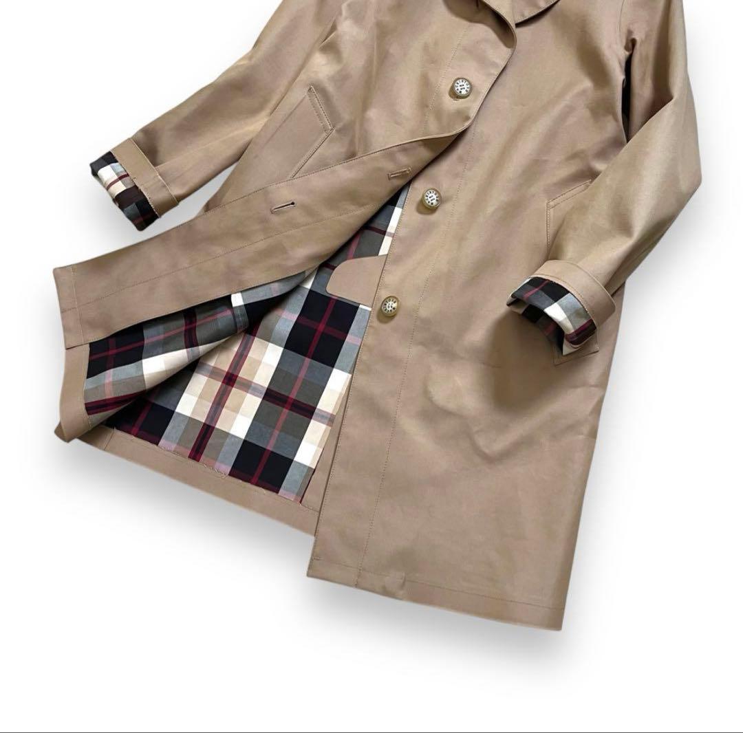 【売切り値下】美品　マッキントッシュ　ロンドン　裏地ハウスチェック　コート