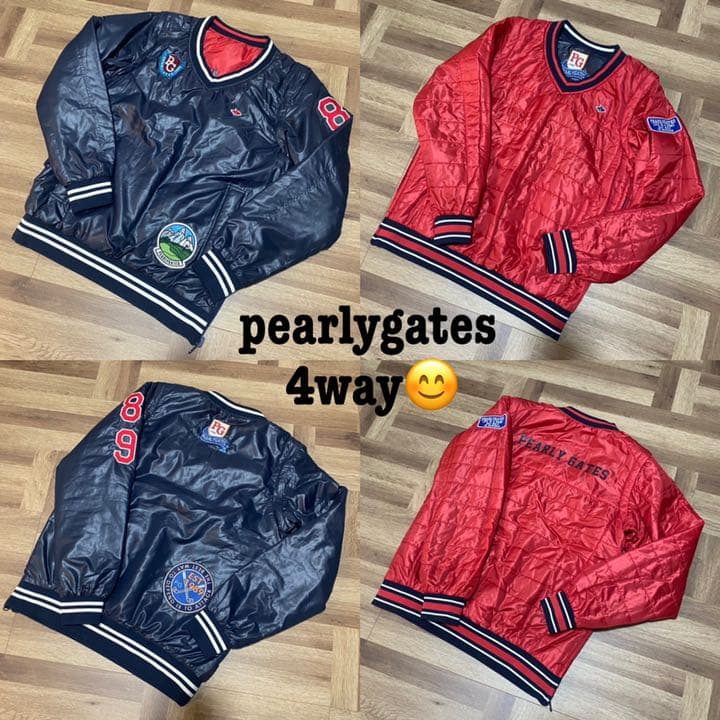 パーリーゲイツ♡4wayスニード♡中綿♡ネイビー✖️レッド♡M