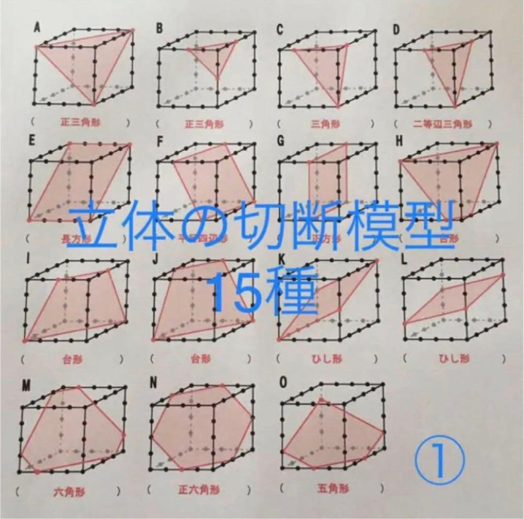 立体の切断模型 ①②④⑤⑥⑦⑧⑨⑩ 一覧